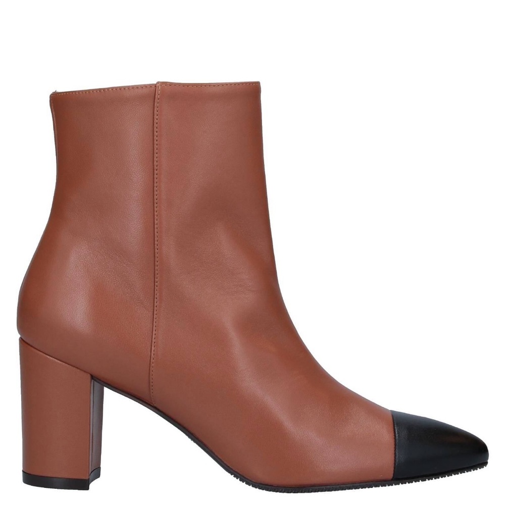 Brand New Stuart Weitzman Milla 60 Leather Bootie in Dark Tan - Picture 3 of 15